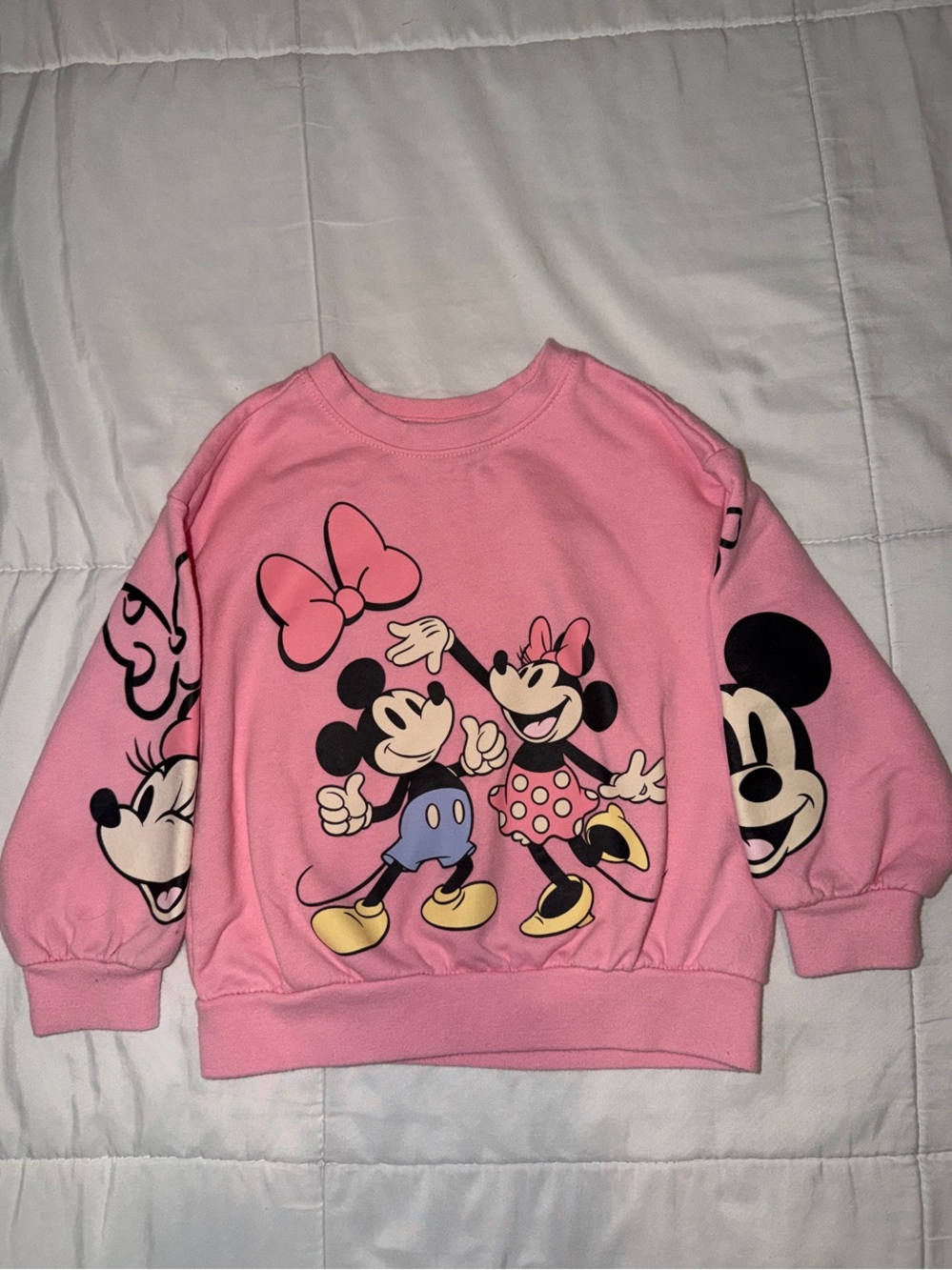 Disney Pink Mickey & Minnie Graphic Pullover Sweatshirt